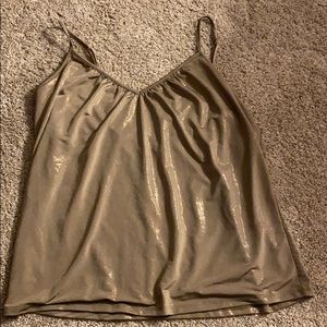Olive green with gold shimmer camisole